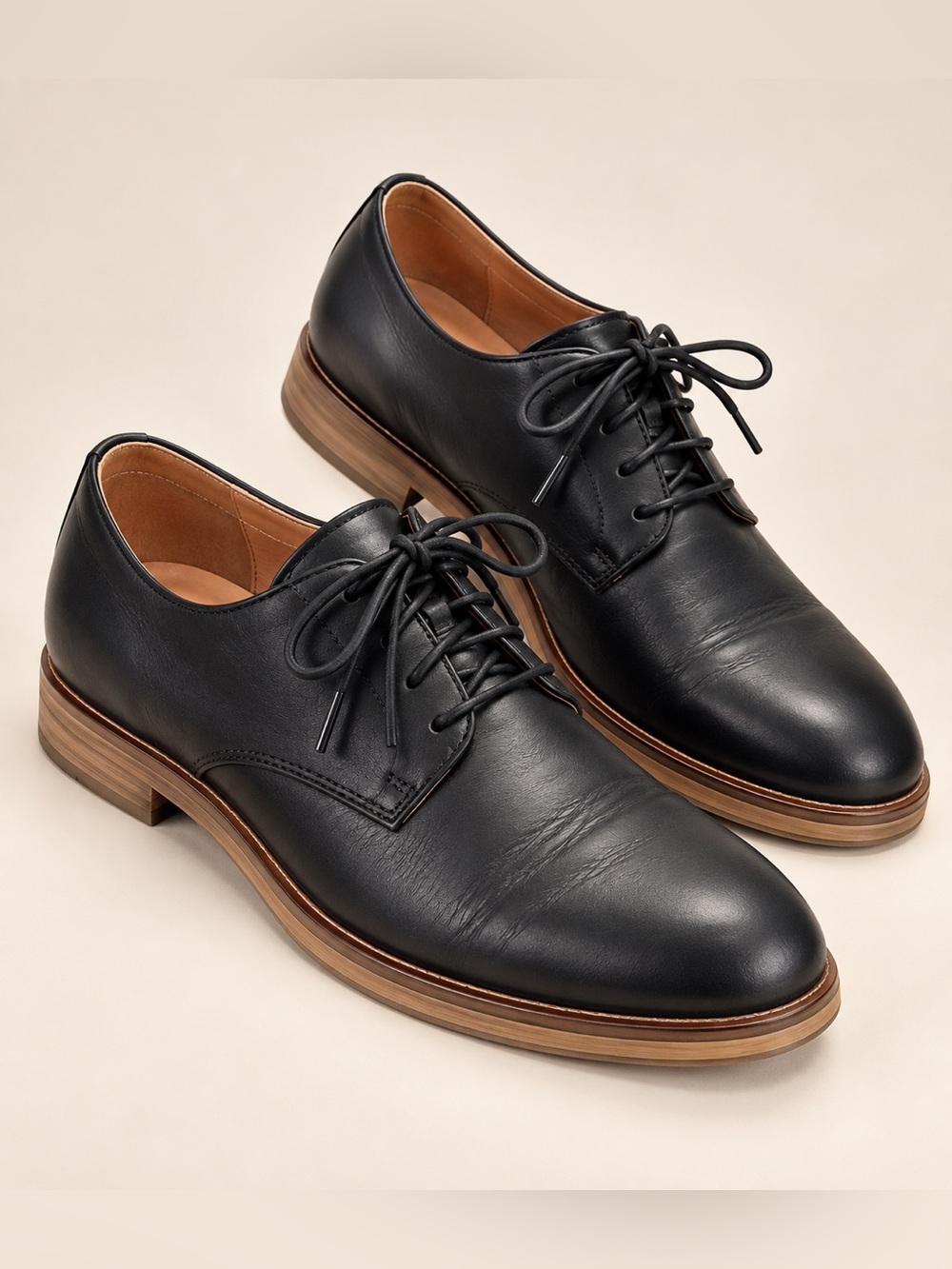 Clarks Atticus Lace Black Leather Oxfords Mens Size 8.5 Dress Shoes